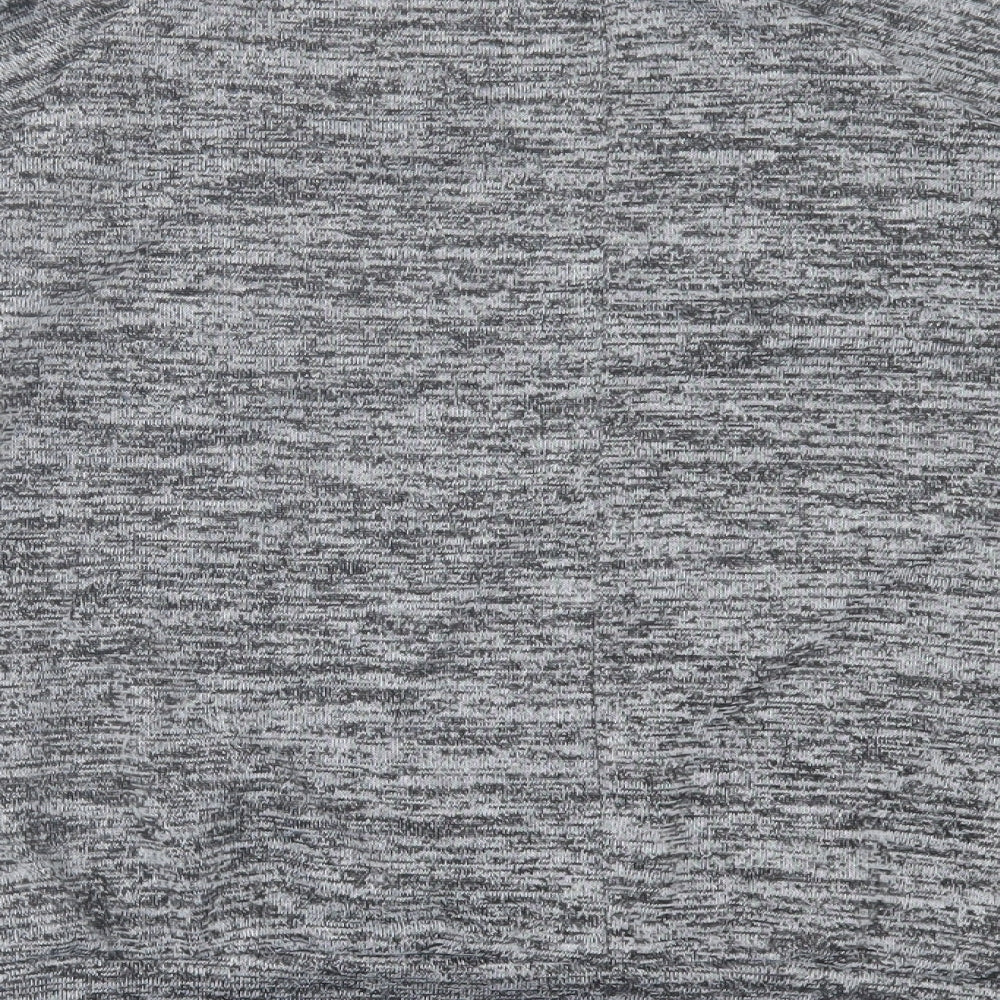 PRETTYLITTLETHING Womens Grey  Polyester Basic T-Shirt Size 8 High Neck