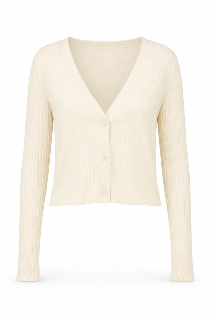 Brave Soul Womens Beige V-Neck  Viscose Cardigan Jumper Size M