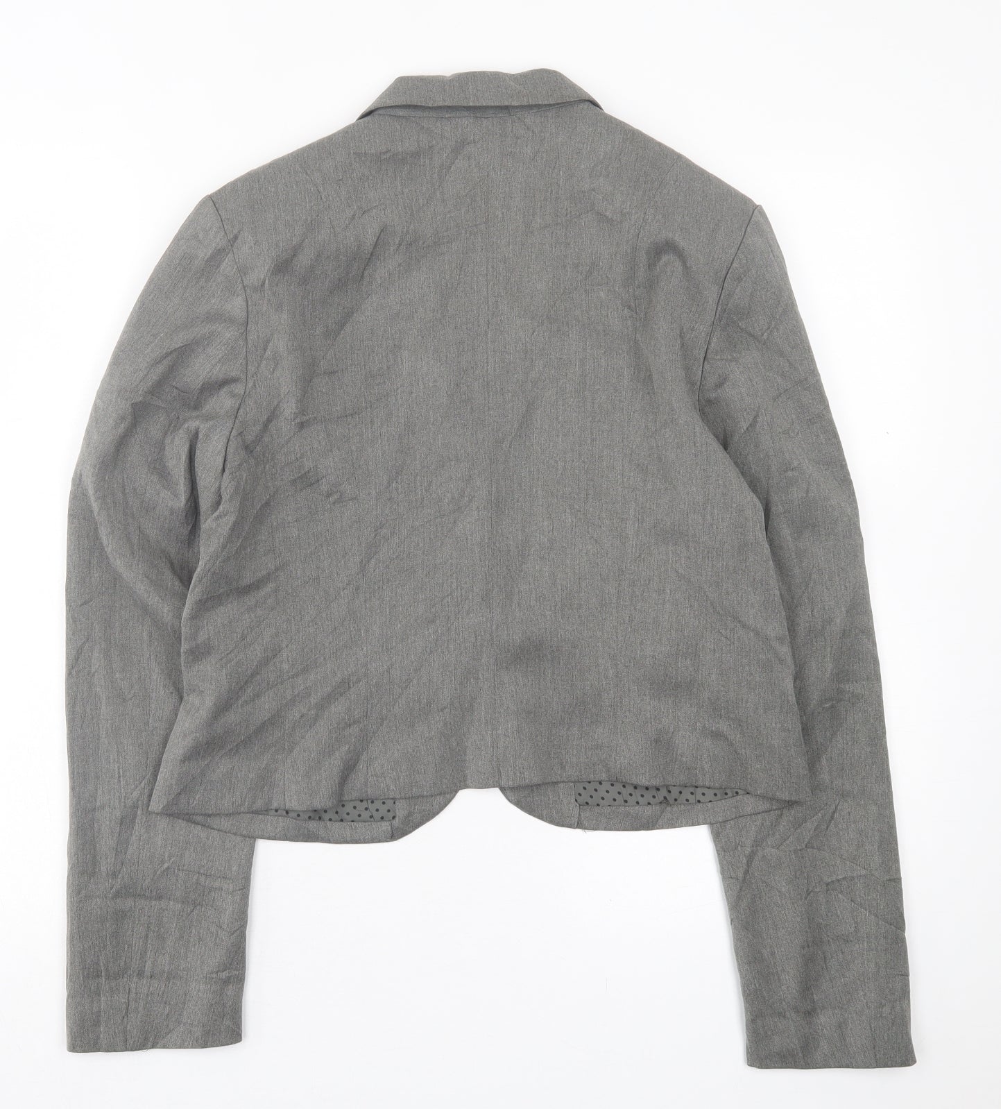 H&M Womens Grey   Jacket Blazer Size 14  Button