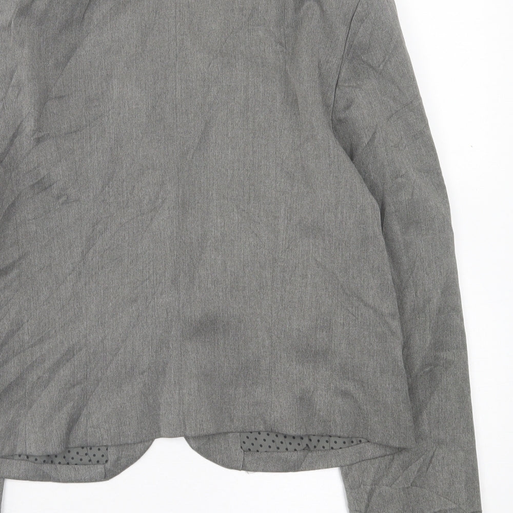 H&M Womens Grey   Jacket Blazer Size 14  Button