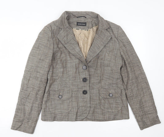 Marcona Womens Brown   Jacket Blazer Size 14  Button