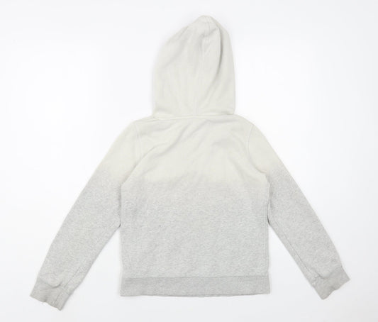 H&M Girls Grey  Cotton Pullover Hoodie Size 10-11 Years  Pullover - Unicorn