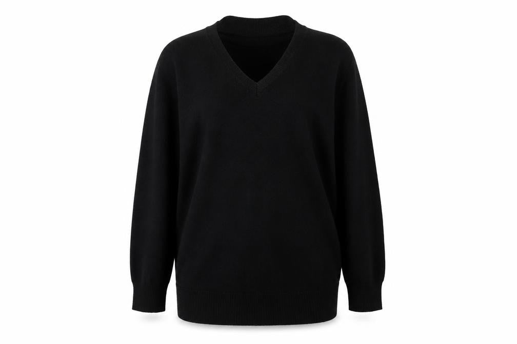 Papaya Womens Black Round Neck  Acrylic Pullover Jumper Size M