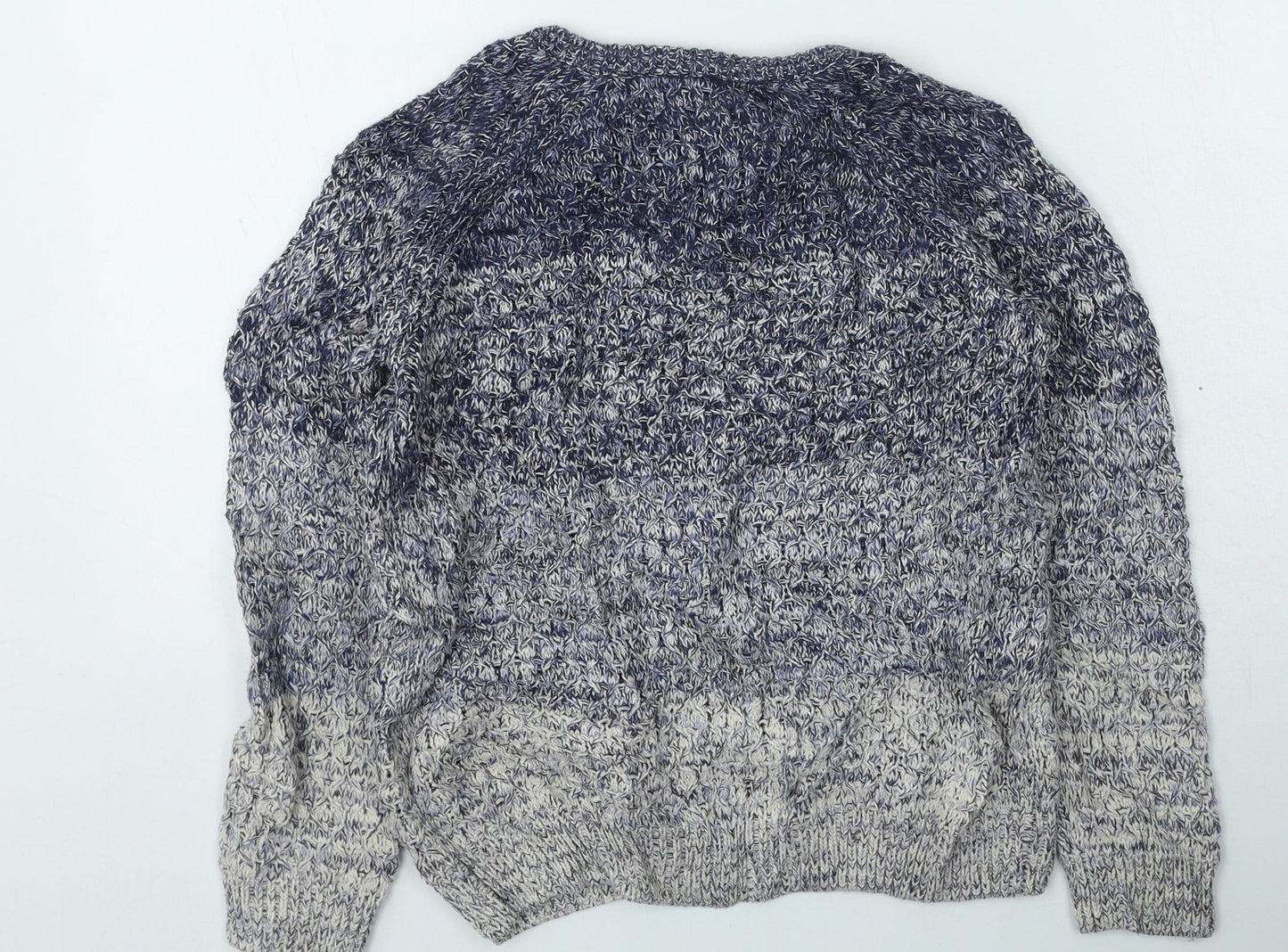 George  Boys Blue Round Neck  Acrylic Pullover Jumper Size M