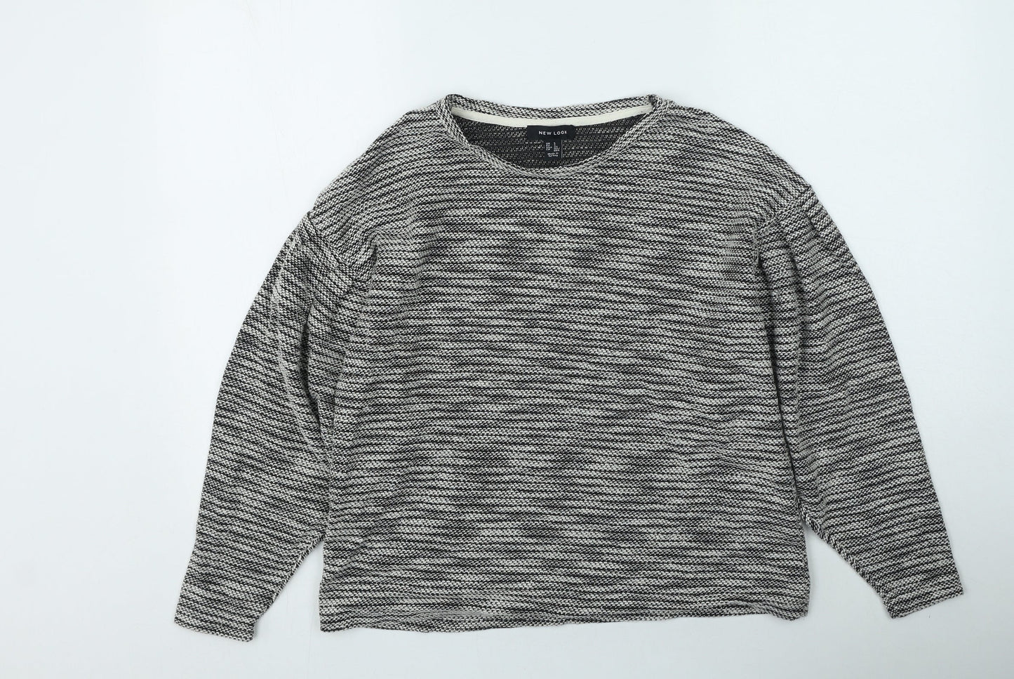 New look  Womens Black Round Neck  Polyester Pullover Jumper Size S