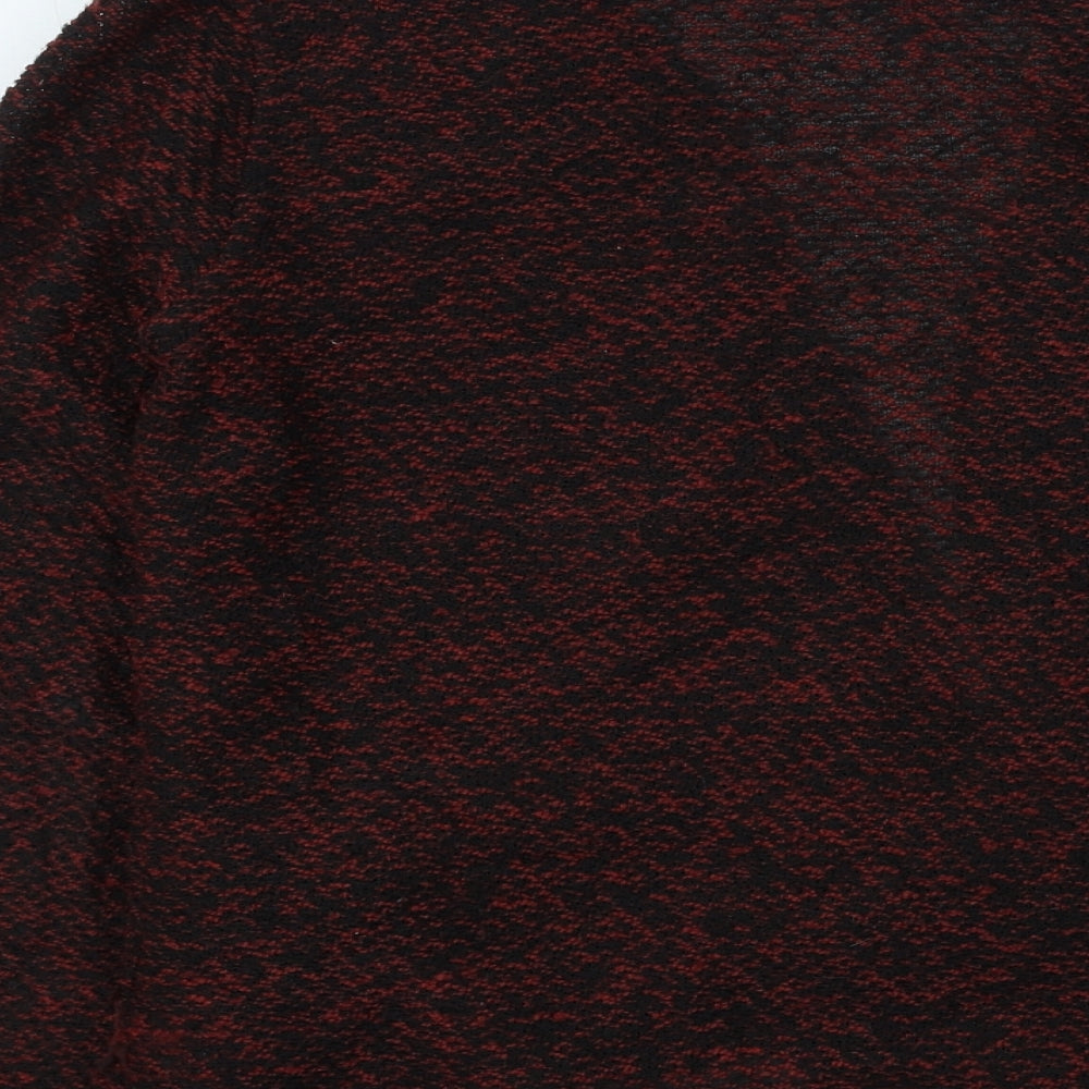 Marks and Spencer Womens Red V-Neck  Polyester Cardigan Jumper Size 10