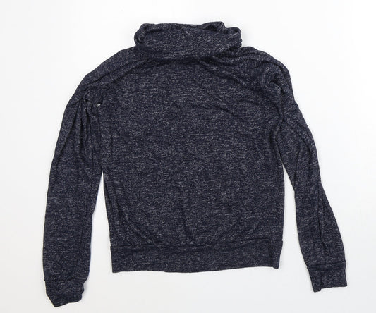 Primark Womens Blue Geometric Rayon Pullover Sweatshirt Size S
