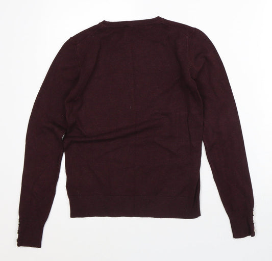 Warehouse Womens Purple  Viscose Pullover Sweatshirt Size 6