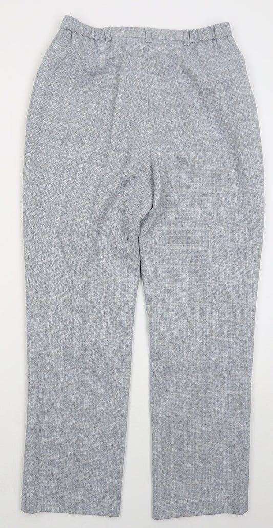Cotswold Womens Blue Check Polyester Trousers  Size 12 L29 in Regular Button