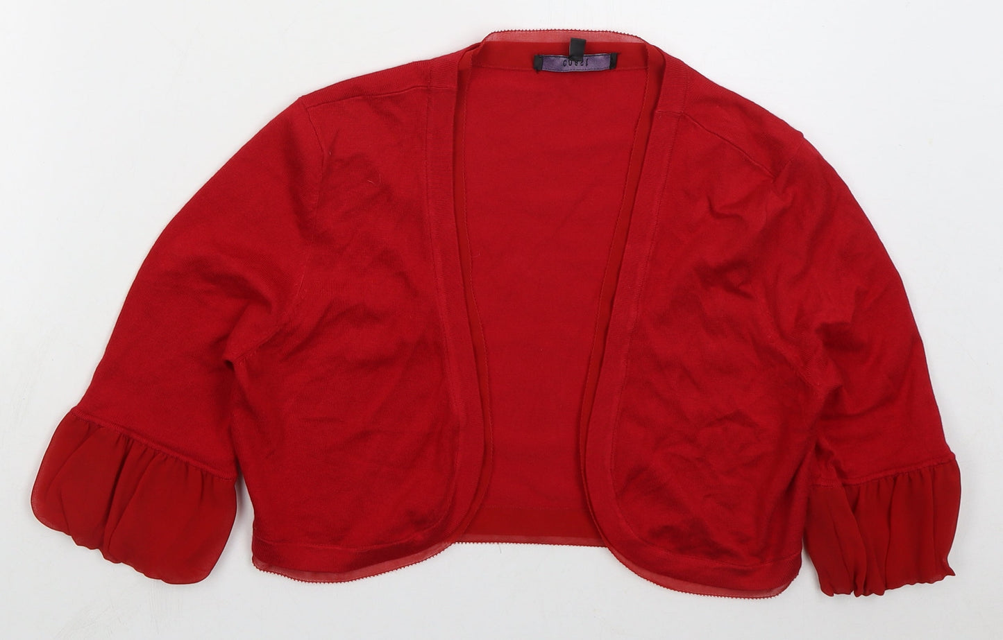 Coast Womens Red V-Neck  Viscose Cardigan Jumper Size M