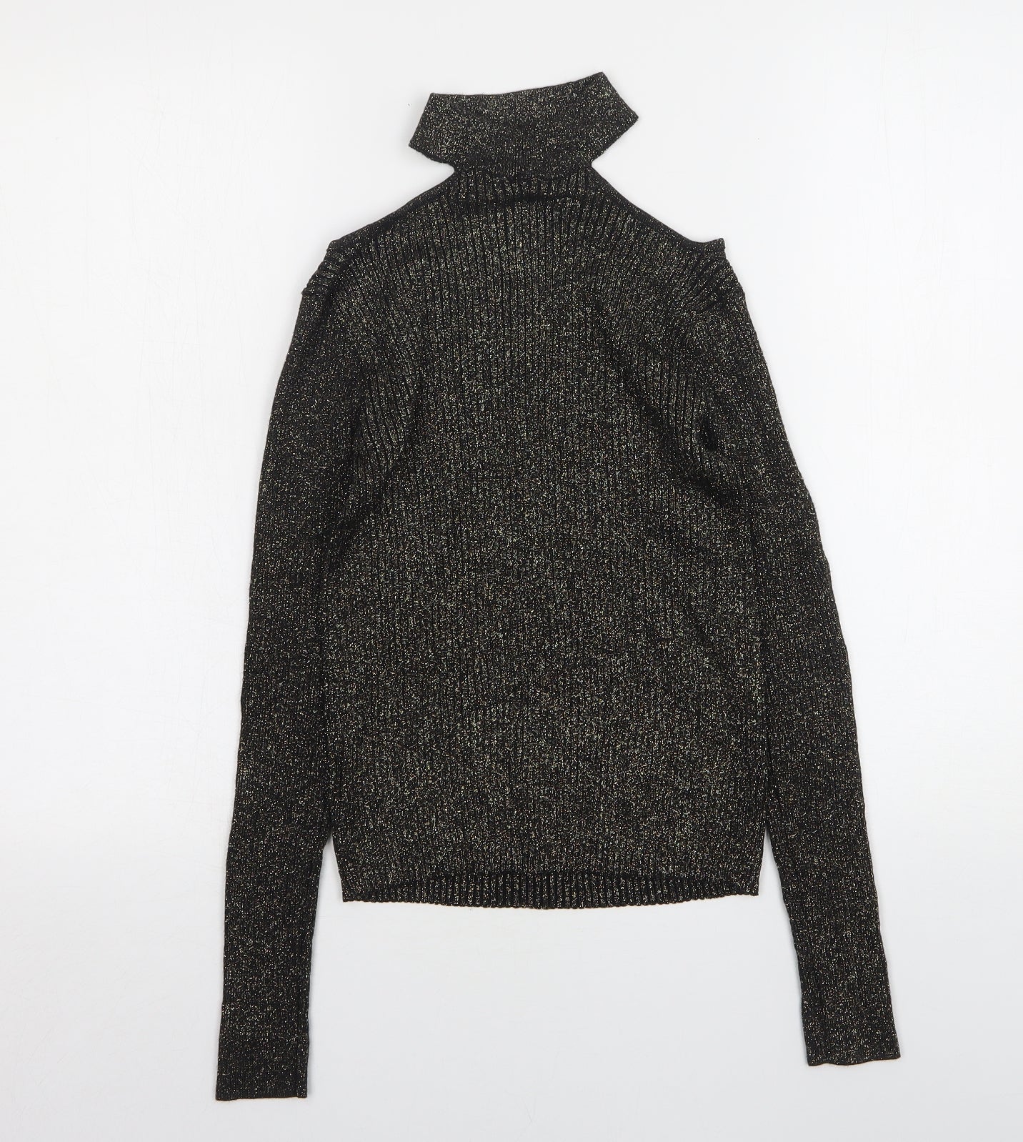 H&M Womens Multicoloured Round Neck  Viscose Pullover Jumper Size M