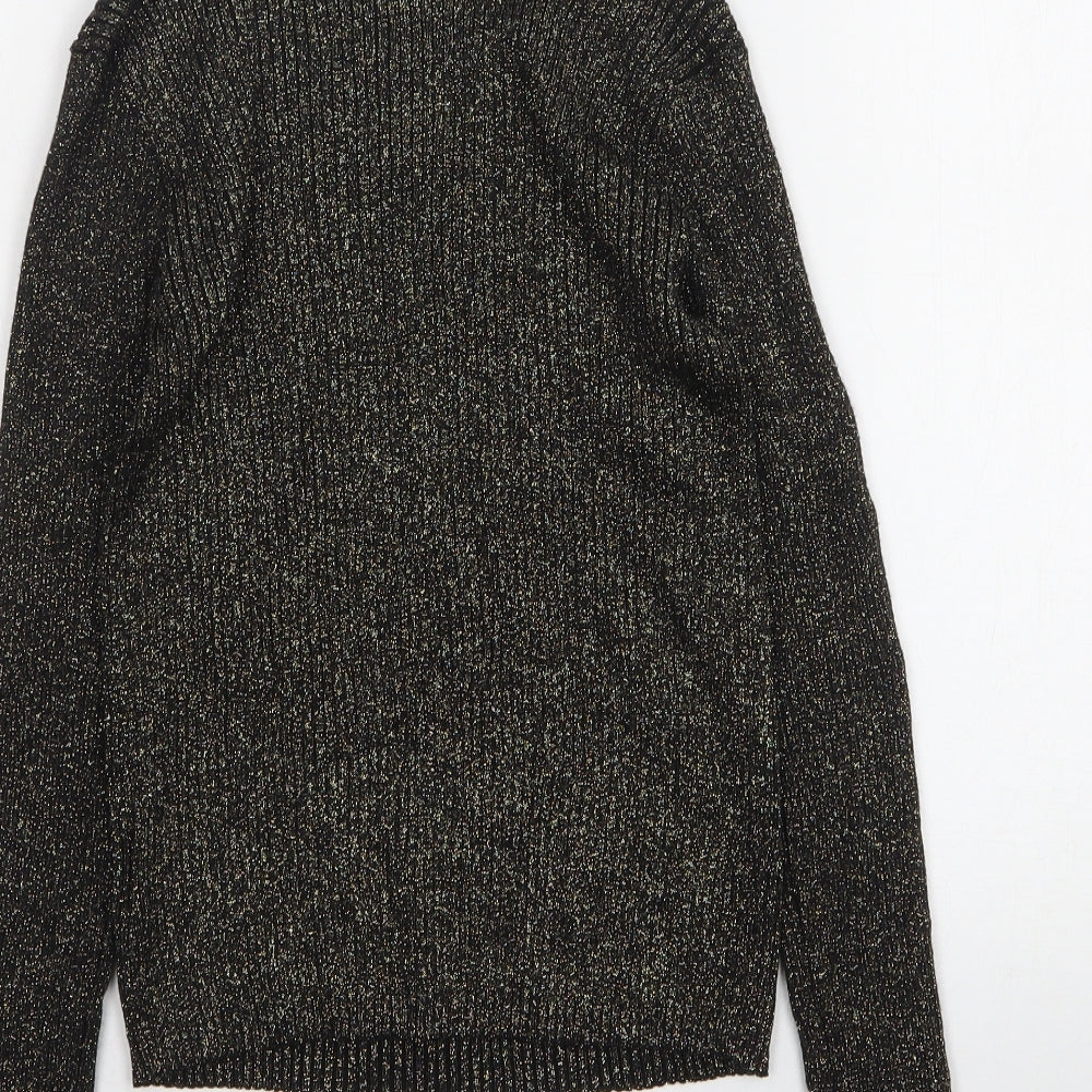 H&M Womens Multicoloured Round Neck  Viscose Pullover Jumper Size M
