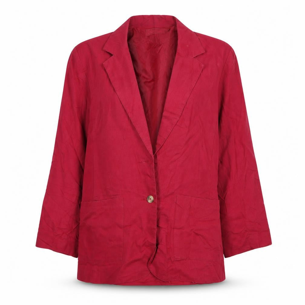 Colourways Womens Pink  Linen Jacket Suit Jacket Size 14