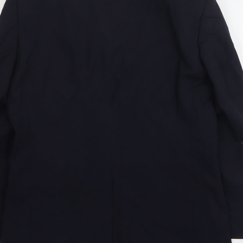 Charlton Grey Mens Blue  Wool Jacket Suit Jacket Size 38