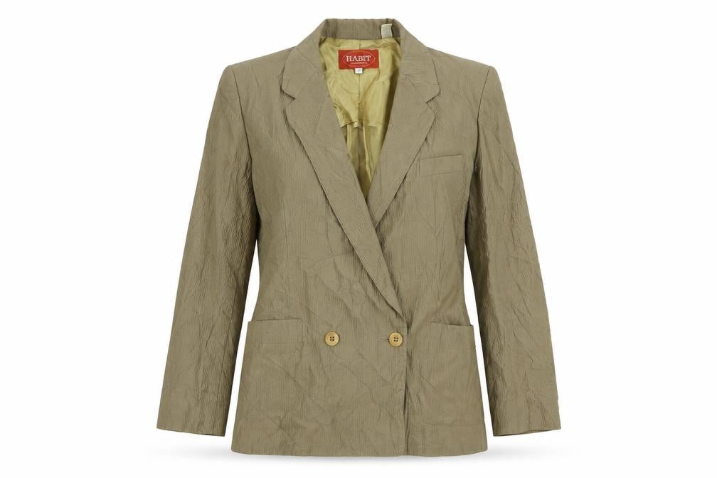 Habit Womens Brown  Polyester Jacket Suit Jacket Size 10