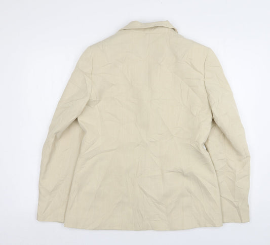 Debenhams Womens Beige  Polyester Jacket Suit Jacket Size 12