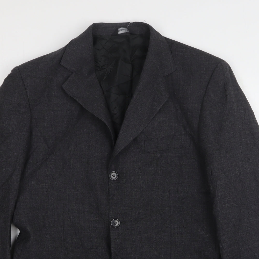 Vivaldi Mens Grey  Wool Jacket Suit Jacket Size 40