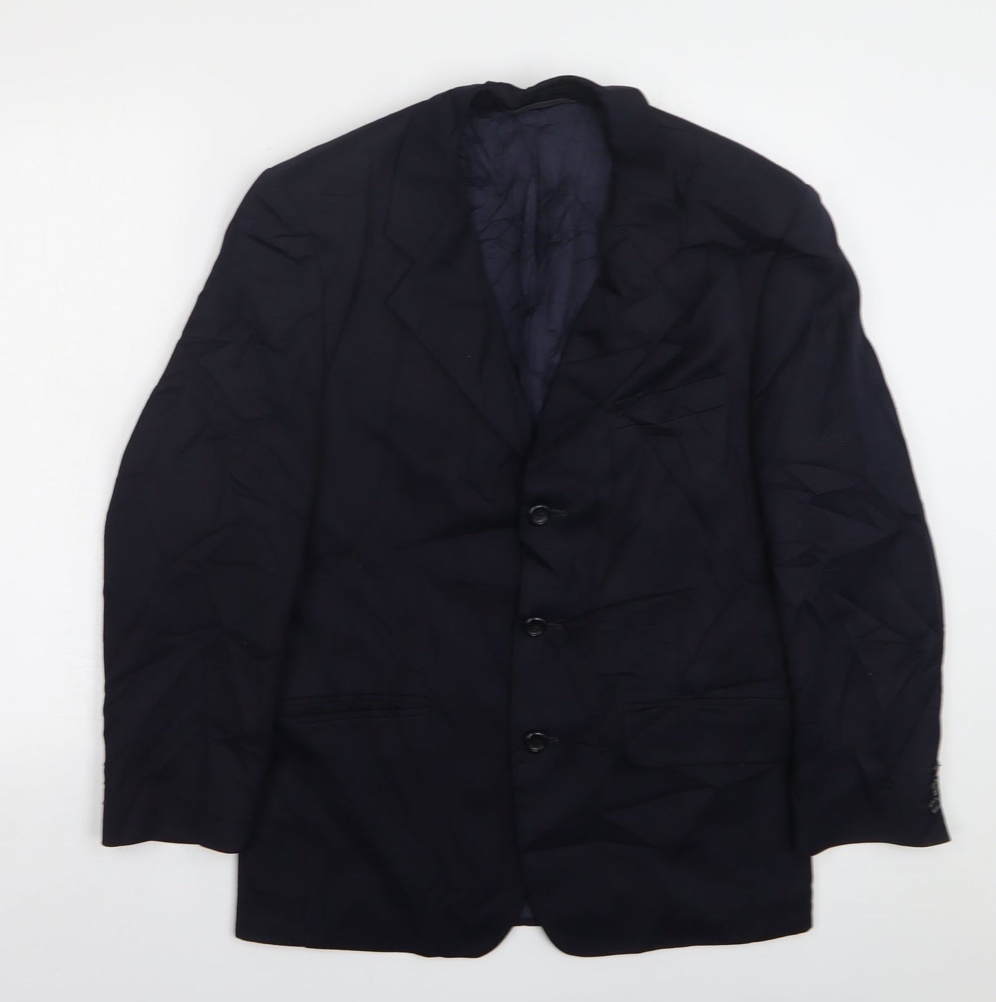 Burton  Mens Blue  Polyester Jacket Suit Jacket Size 38
