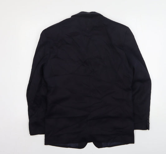 Burton  Mens Blue  Polyester Jacket Suit Jacket Size 38