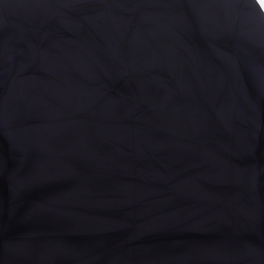 Burton  Mens Blue  Polyester Jacket Suit Jacket Size 38