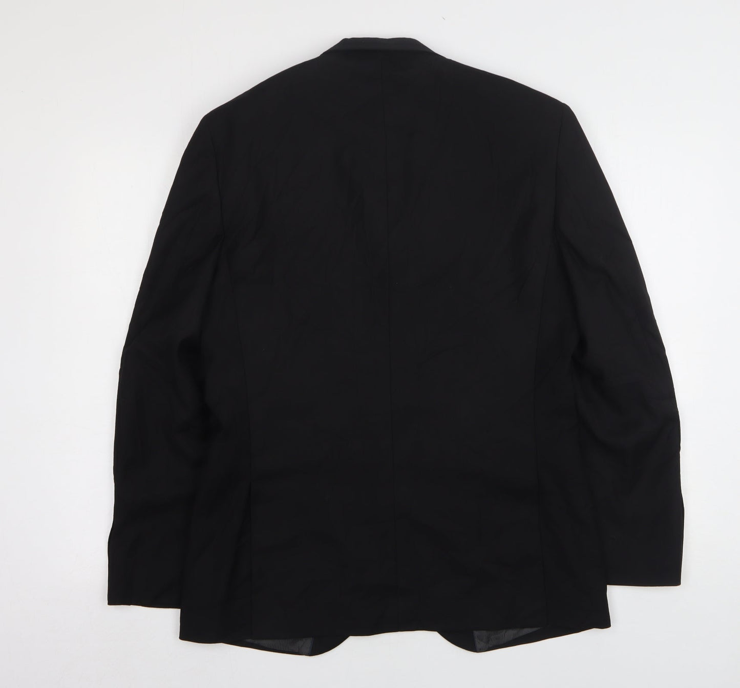 Geroeg Mens Black  Polyester Jacket Suit Jacket Size 38