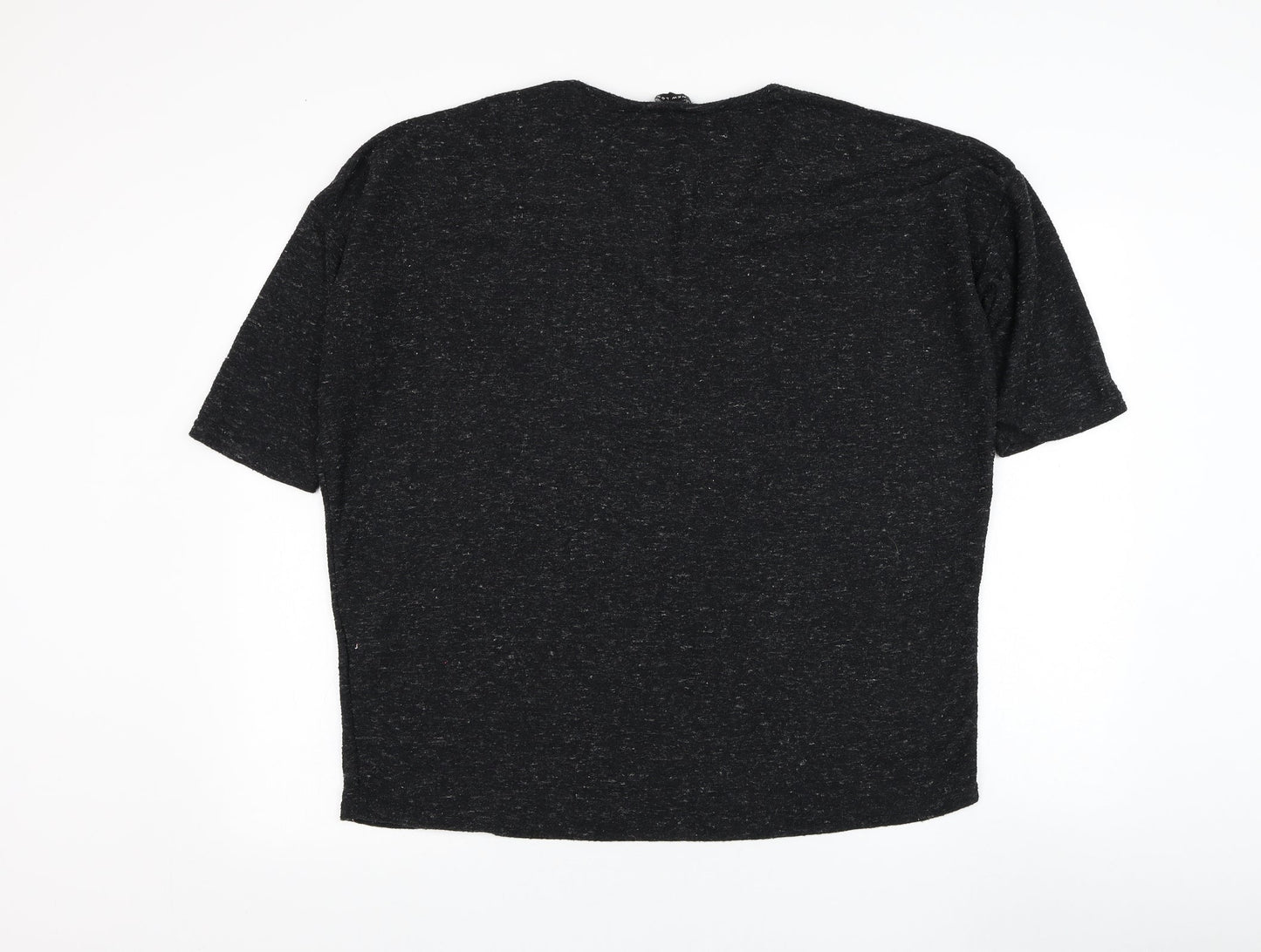 New Look Womens Black Round Neck  Polyester Pullover Jumper Size L