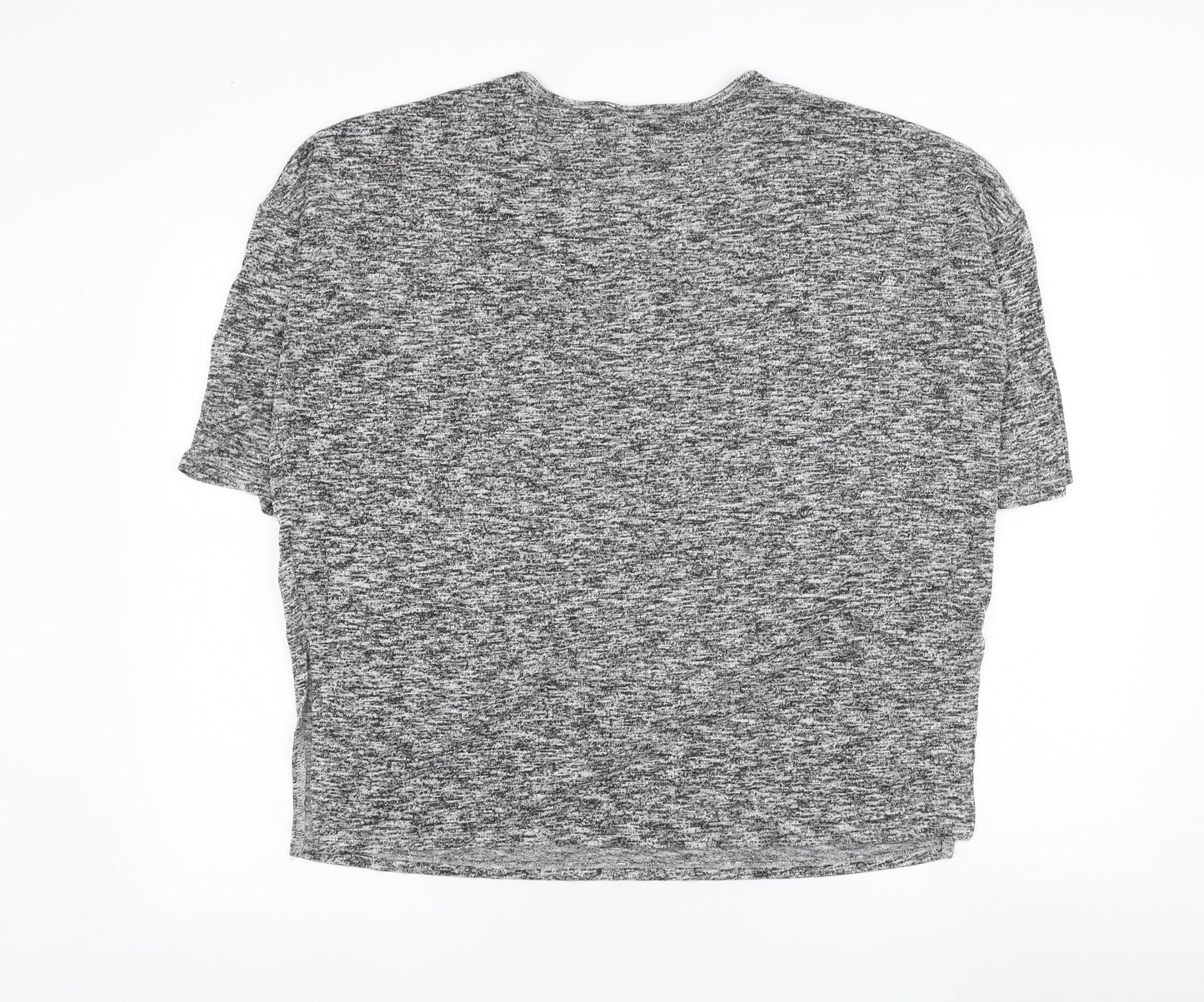 New Look Womens Grey Round Neck  Viscose Pullover Jumper Size L