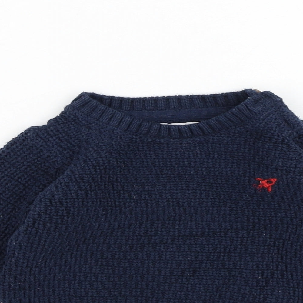 F&F Boys Blue  Cotton Pullover Jumper Size 3-6 Months  Pullover