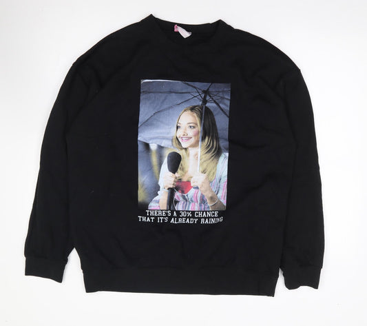 Mean Girls  Womens Black  Cotton Pullover Sweatshirt Size L  Pullover