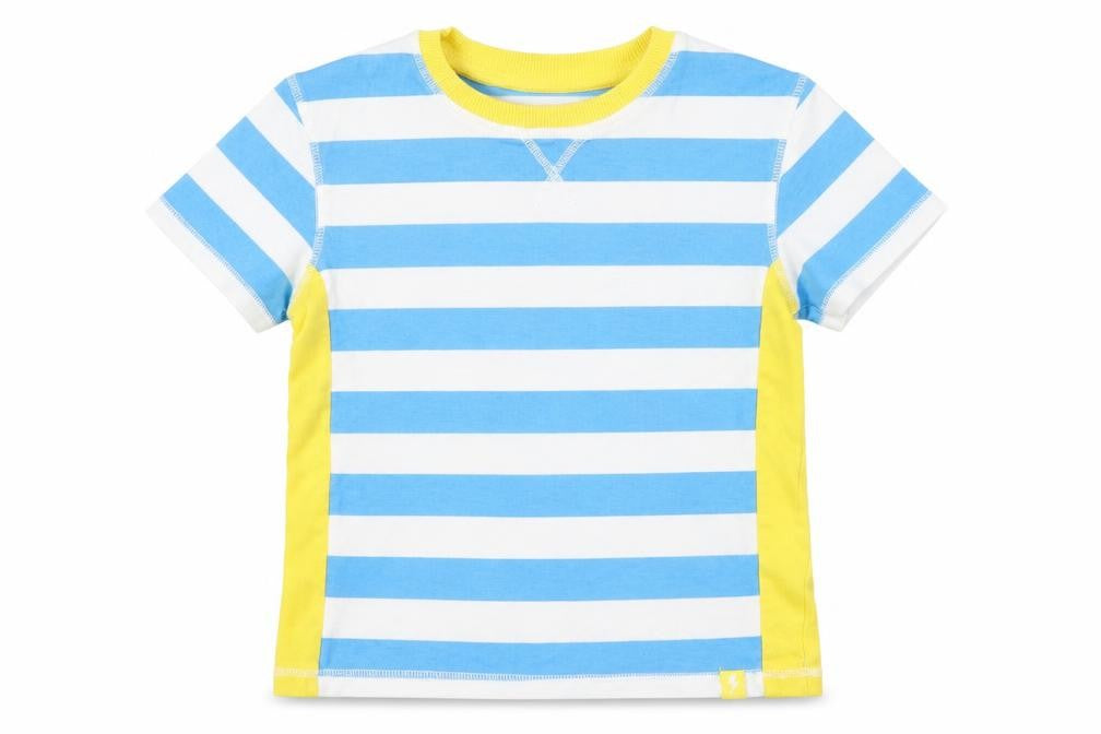 Willow Girls Multicoloured Striped Cotton Basic T-Shirt Size 9-10 Years Crew Neck