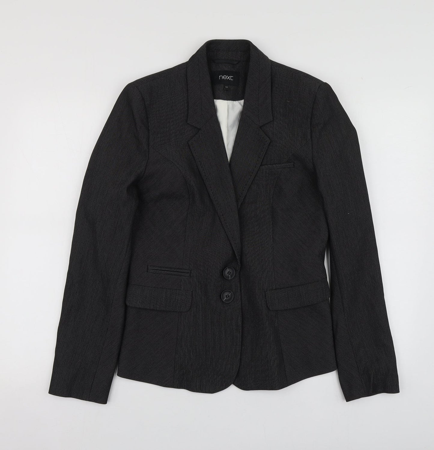 NEXT Womens Grey  Polyester Jacket Suit Jacket Size 12