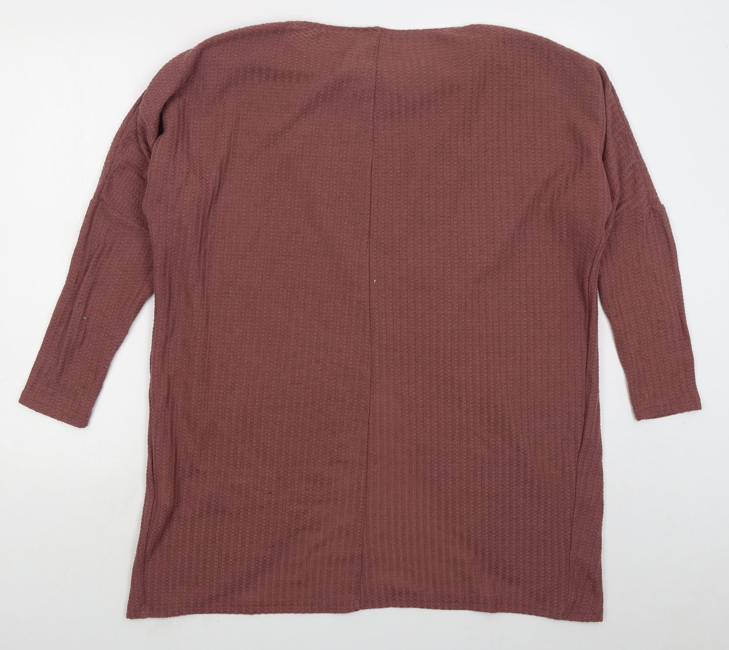 Shien Womens Pink Roll Neck  Cotton Pullover Jumper Size L