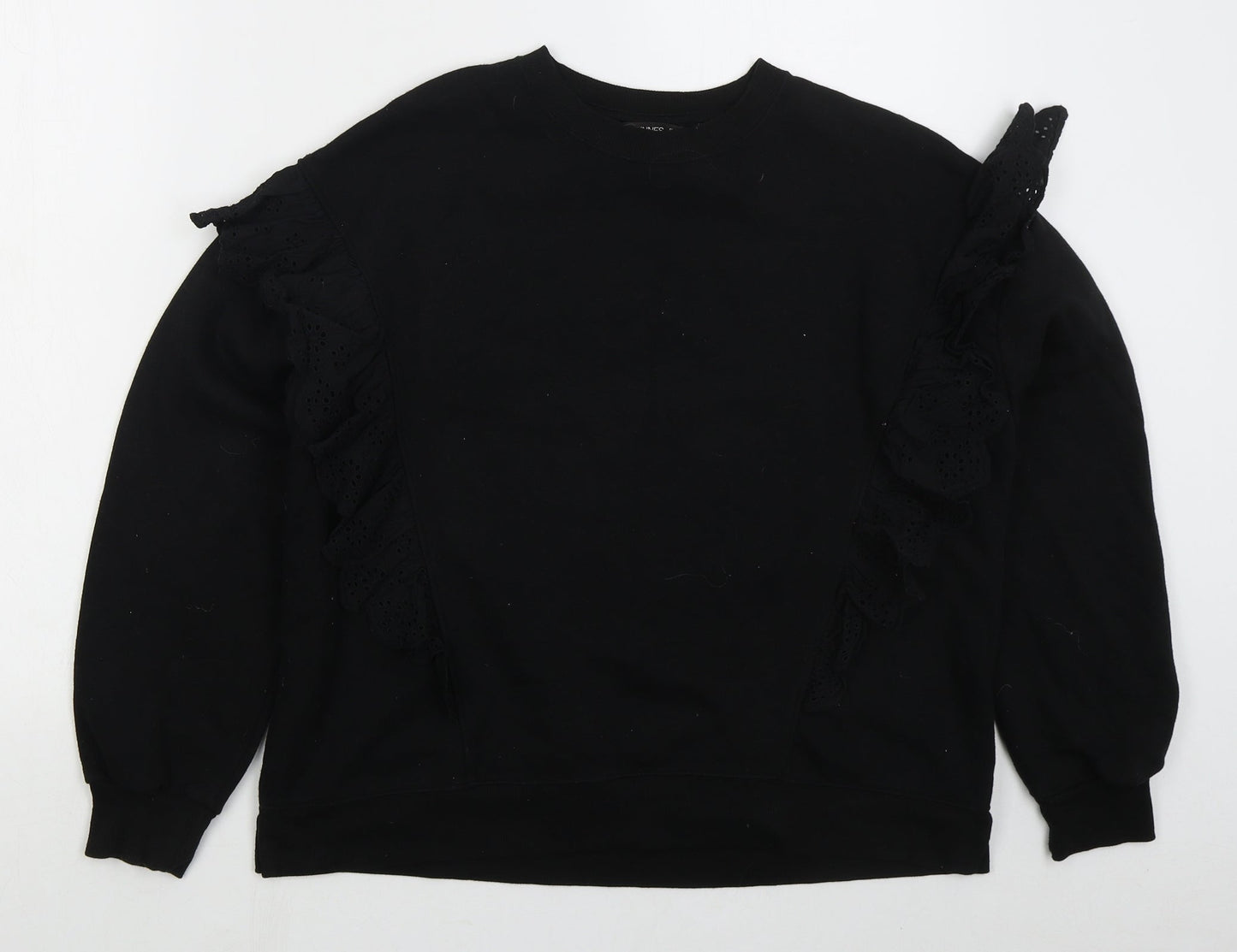 Dunnes Womens Black  Cotton Pullover Sweatshirt Size M  Pullover