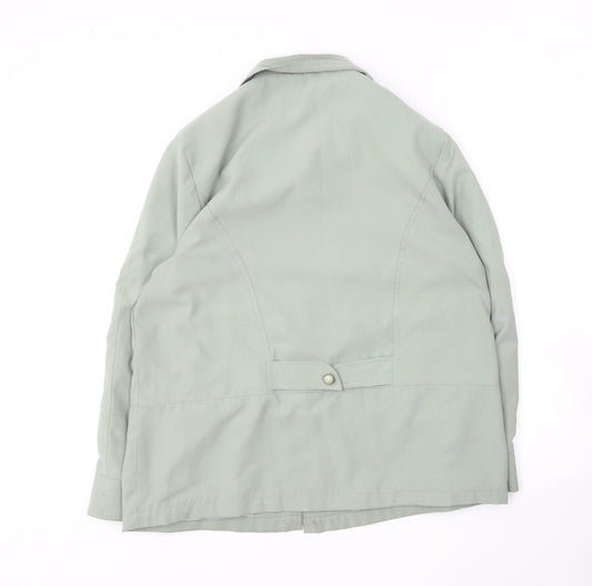 Preworn Womens Green   Overcoat Coat Size 14