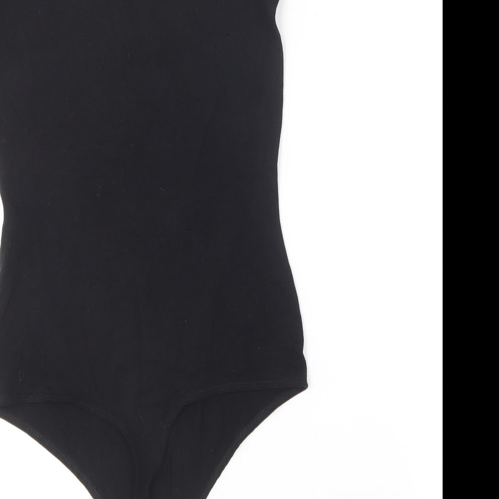 ASOS Womens Black  Viscose Bodysuit One-Piece Size 8