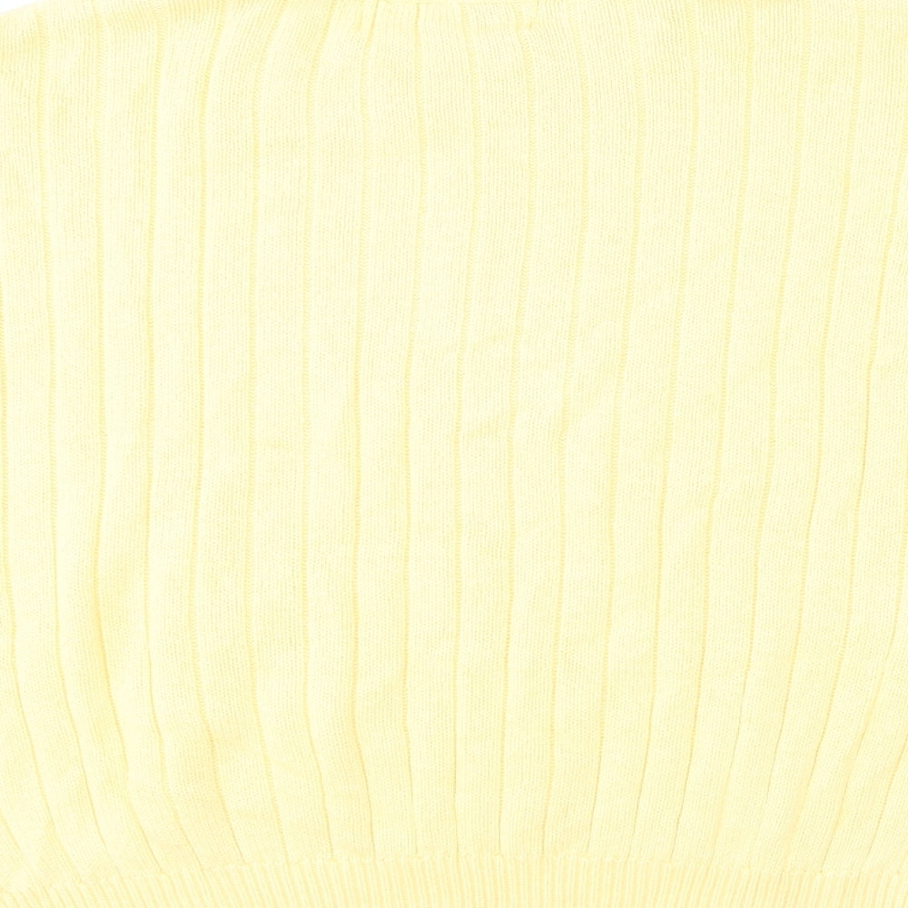 Compliments  Womens Yellow Round Neck  Cotton Pullover Jumper Size M