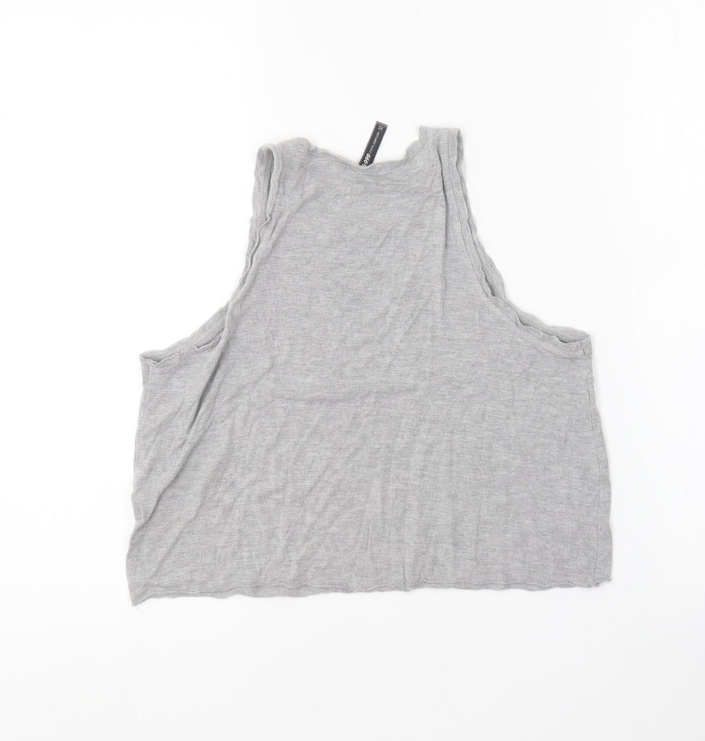 Cropp  Girls Grey  Cotton Basic T-Shirt Size XS V-Neck