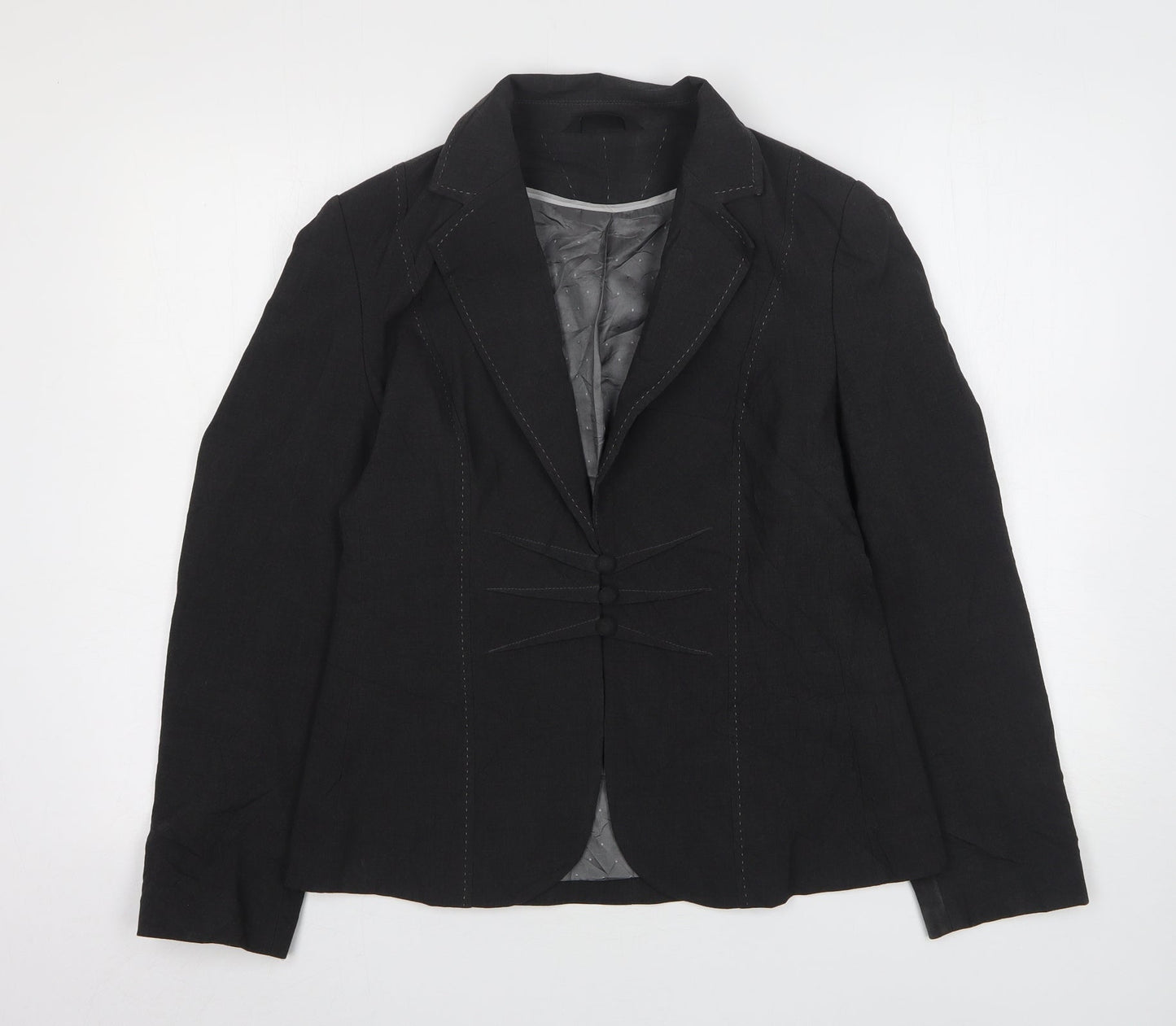 Marks and Spencer Womens Grey  Polyester Jacket Suit Jacket Size 12