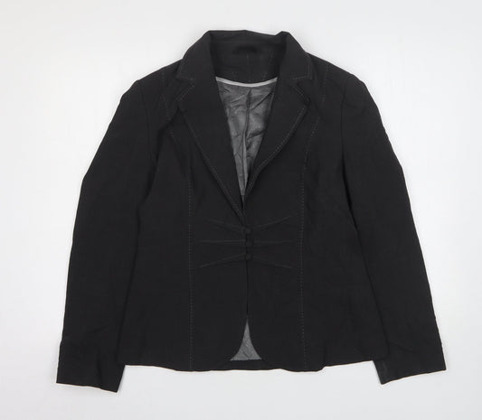 Marks and Spencer Womens Grey  Polyester Jacket Suit Jacket Size 12