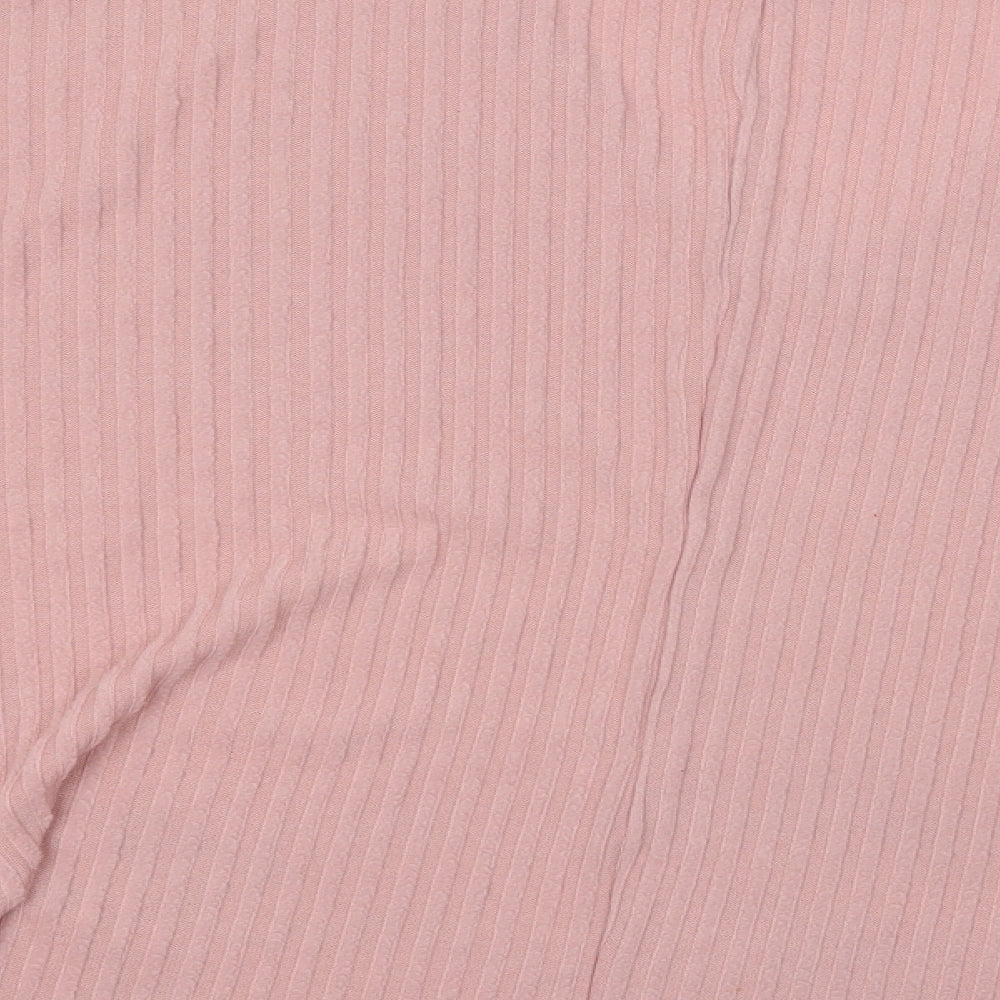 New Look Womens Pink Round Neck  Polyester Pullover Jumper Size M