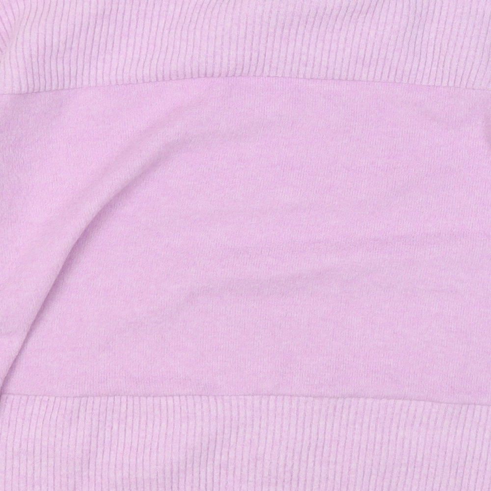 Dunnes Stores Womens Pink Mock Neck  Polyester Pullover Jumper Size M