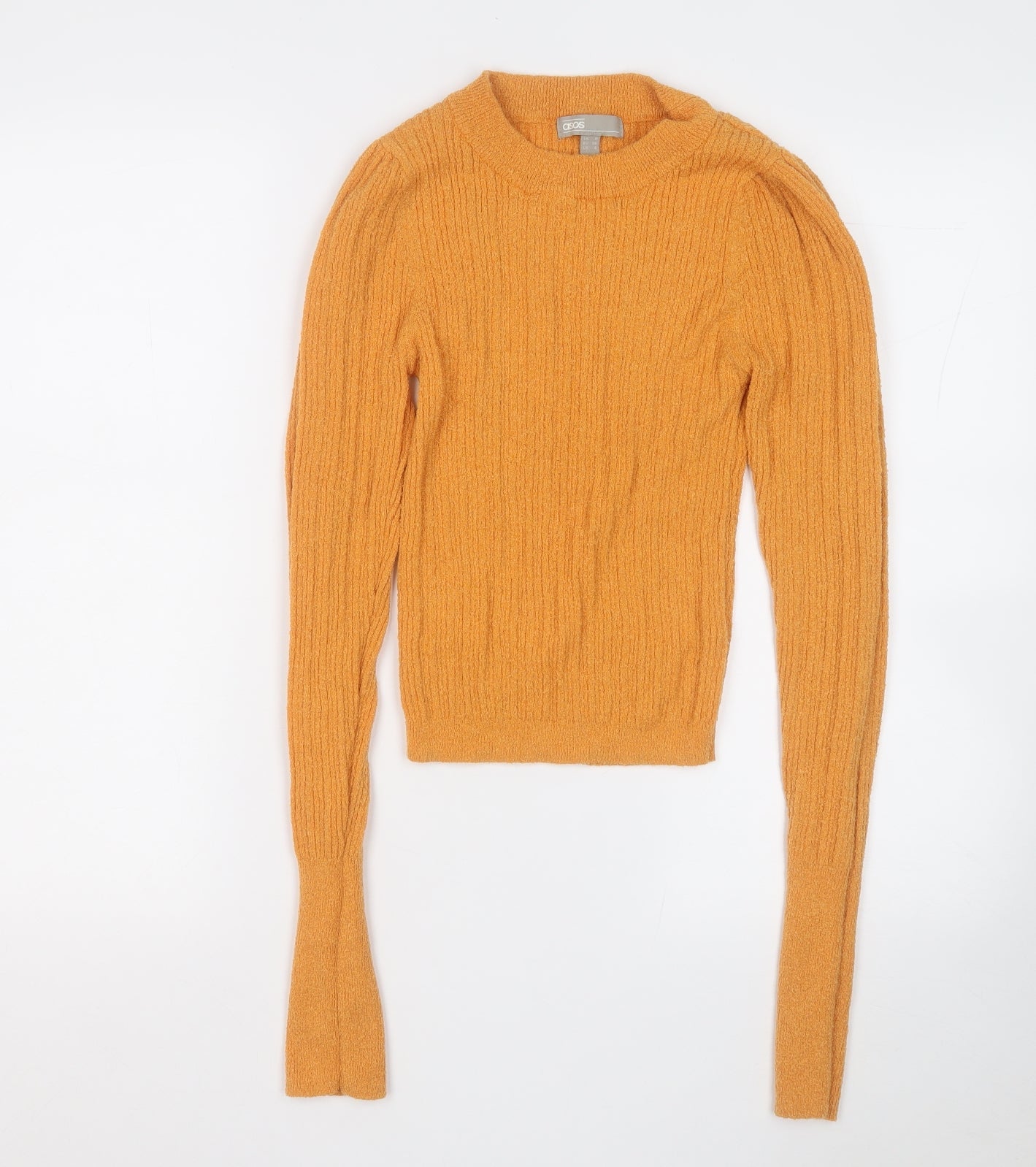 ASOS Womens Orange Round Neck  Acrylic Pullover Jumper Size 8