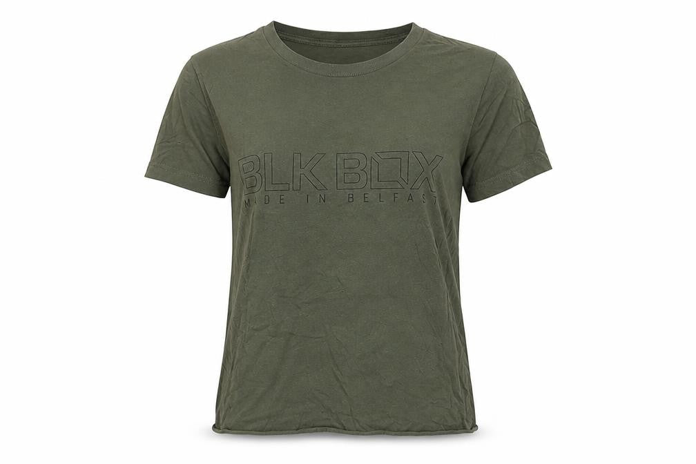 Canvas Womens Green  Cotton Basic T-Shirt Size M Round Neck