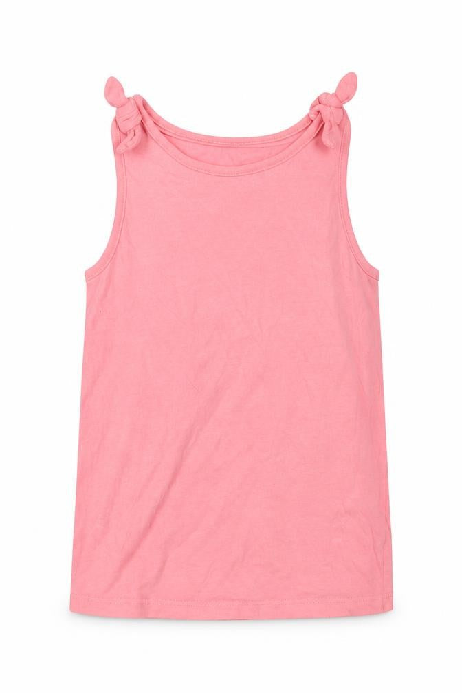 George Girls Pink  Cotton Basic Tank Size 8-9 Years Round Neck