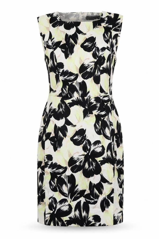 French Connection Womens Multicoloured Geometric Cotton A-Line  Size 12  Round Neck