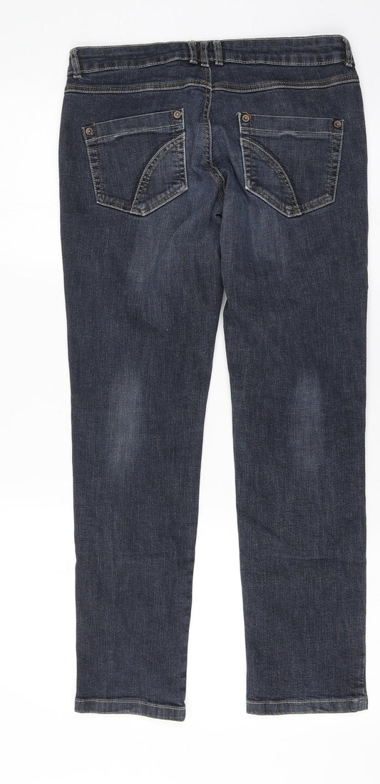 Famer Womens Blue  Cotton Straight Jeans Size 29 in L28 in Regular
