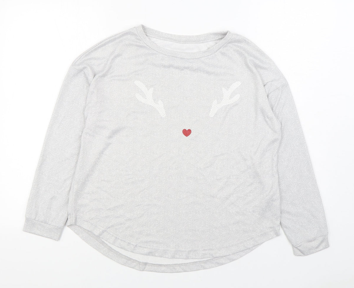 Dunnes Womens Grey Polyester Pullover Sweatshirt Size S Pullover