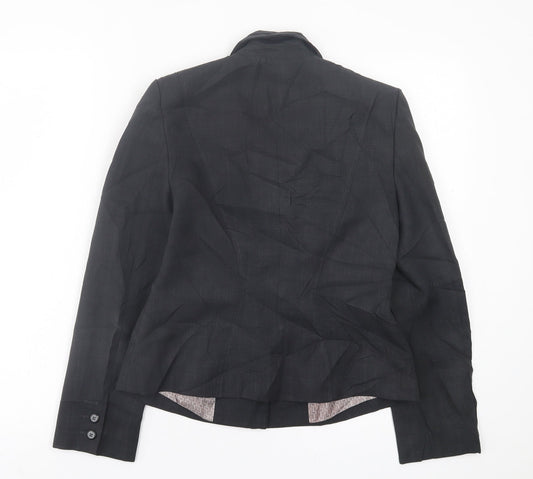 Debenhams Womens Grey Jacket Blazer Size 10 Button