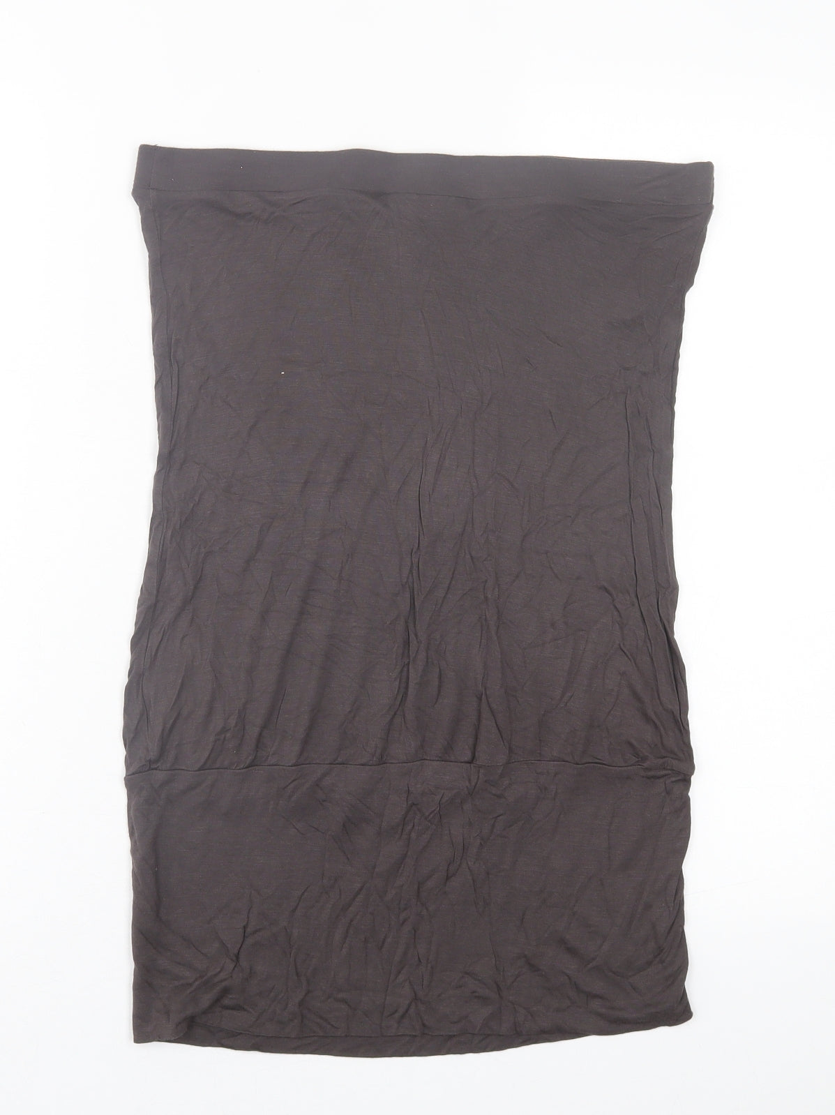 Warehouse Womens Grey Viscose A-Line Skirt Size 14
