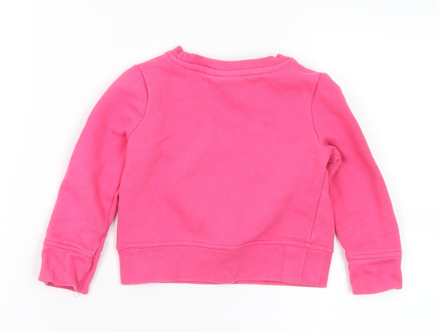 Disney Girls Pink Cotton Pullover Sweatshirt Size 2 Years - Minnie Mouse